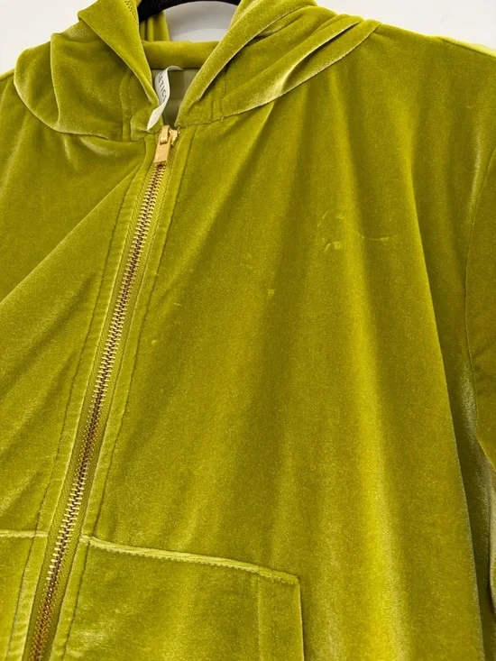 Fabletics Donna Velour Hoodie SZ M Bright Golden Leaf - Picture 8 of 9